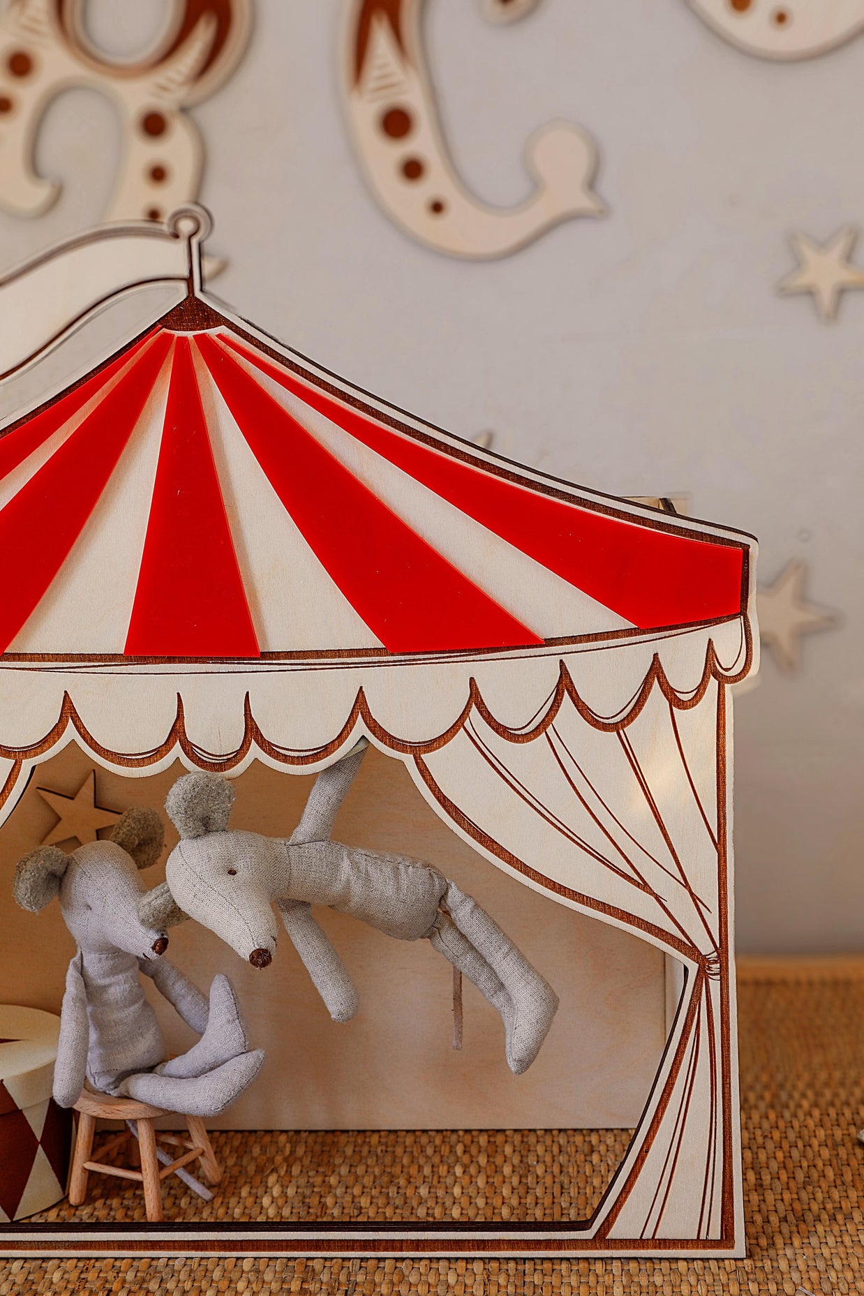 Circus Puppet Theater – Wooden Wall Decoration