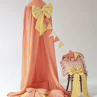 Cotton Canopy - Pink And Orange Stripes