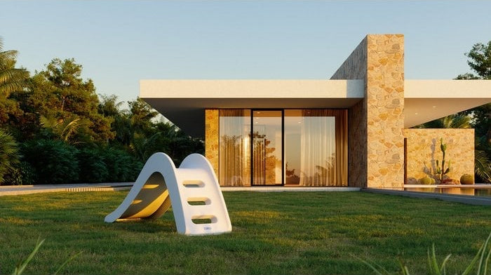 Buiten glijbaan - wit