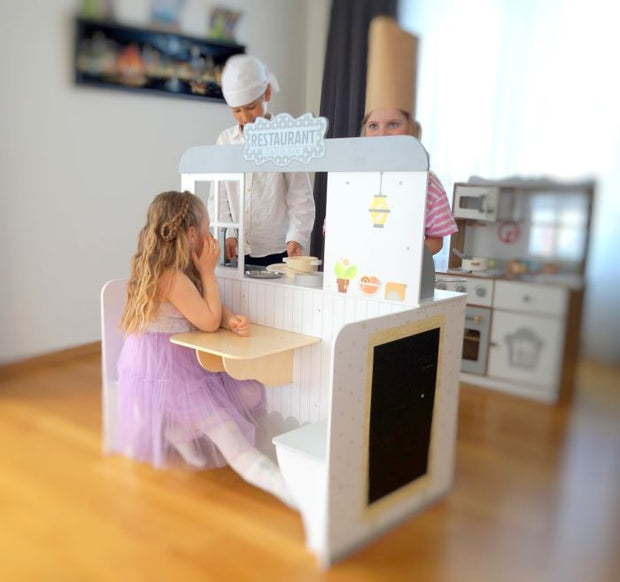 Gerardo’s Toys Houten 2in1 Diner - Restaurant en Keuken