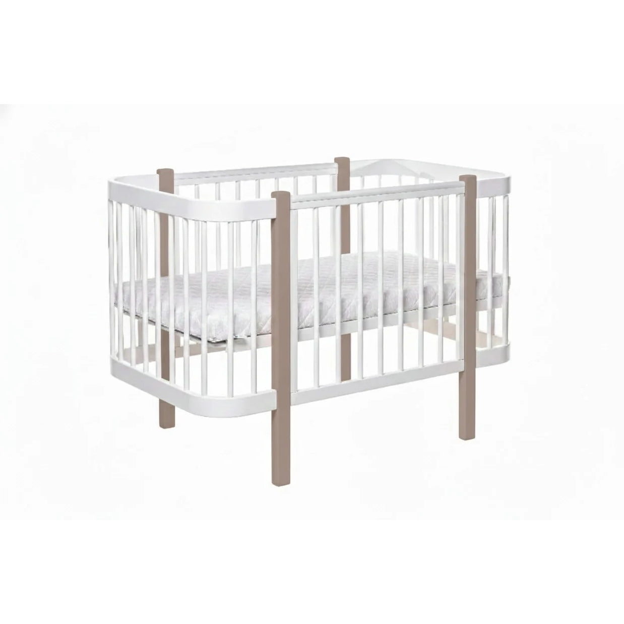 Ledikant ELIN met Dreemsy matras - Cappuccino/Wit