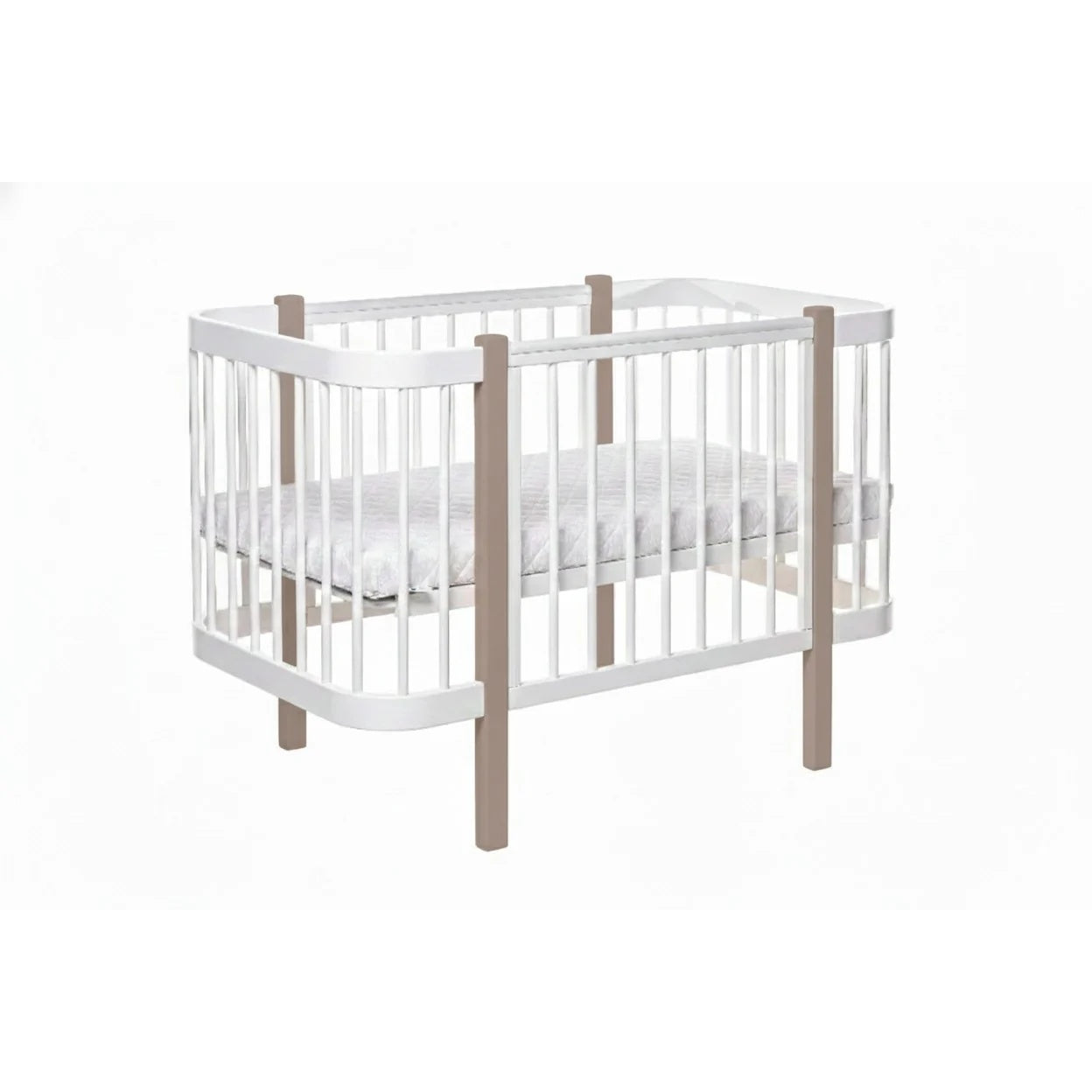 Ledikant ELIN met Dreemsy matras - Cappuccino/Wit