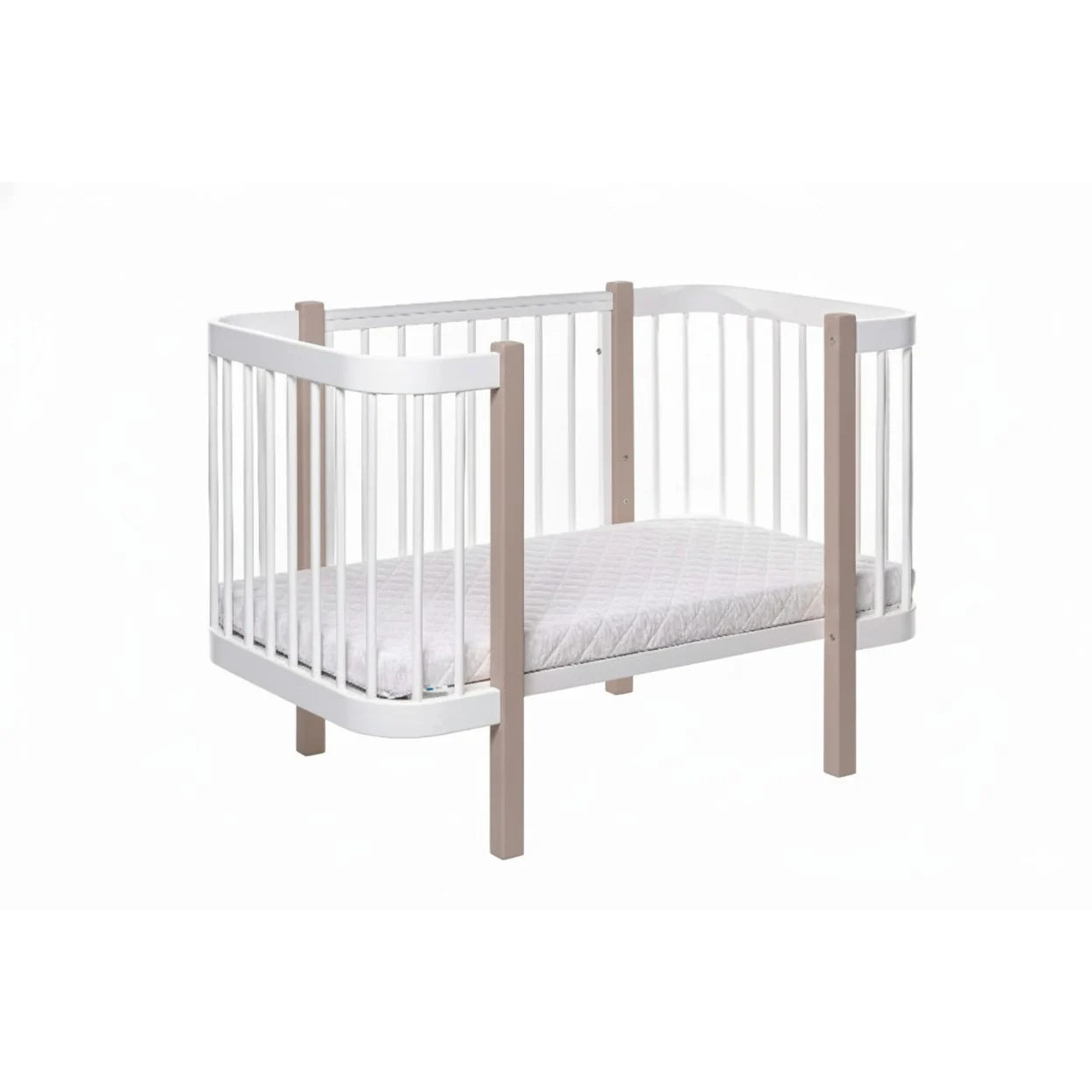 Ledikant ELIN met Dreemsy matras - Cappuccino/Wit