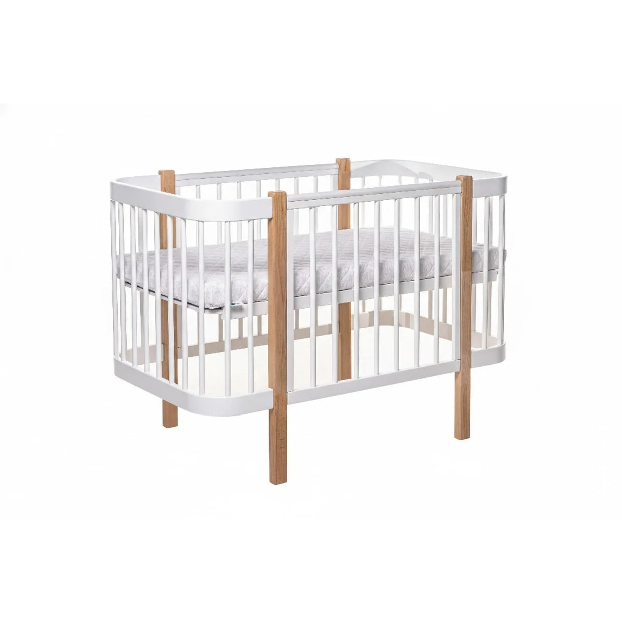 Ledikant ELIN met Dreemsy matras - Naturel/Wit