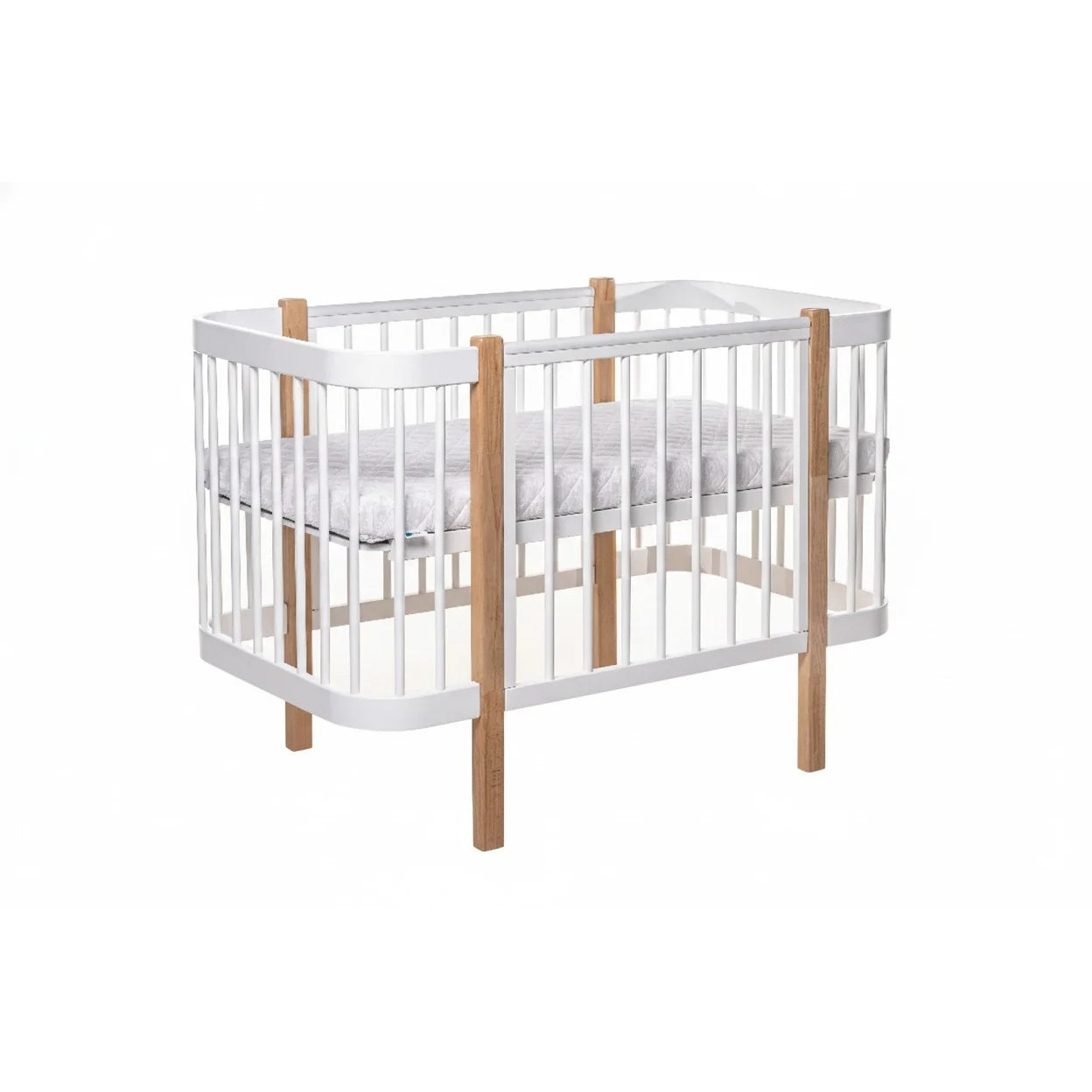 Ledikant ELIN met Dreemsy matras - Naturel/Wit