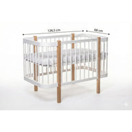 Ledikant ELIN met Dreemsy matras - Naturel/Wit