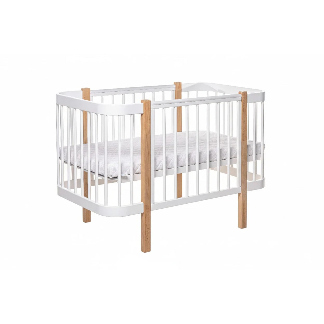 Ledikant ELIN met Dreemsy matras - Naturel/Wit