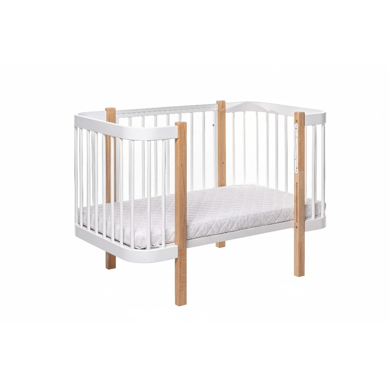 Ledikant ELIN met Dreemsy matras - Naturel/Wit
