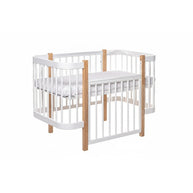 Ledikant ELIN met Dreemsy matras - Naturel/Wit