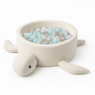 MeowBaby Ballenbak Schildpad Bouclé in Cheesecake Cream Beige met zachte knuffelvorm
