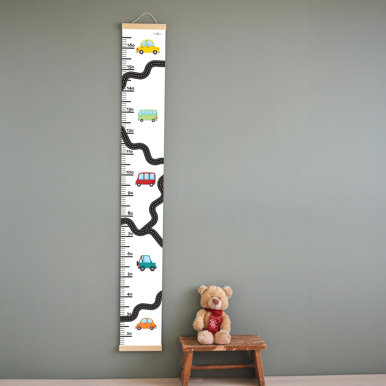 Houten groeimeter - Auto's