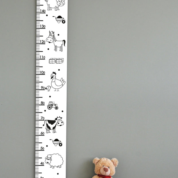 Growth Chart For Kids - Farm Animals