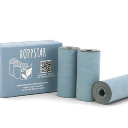 Hoppstar doos met drie lichtblauwe papierrollen voor de kindercamera Artist