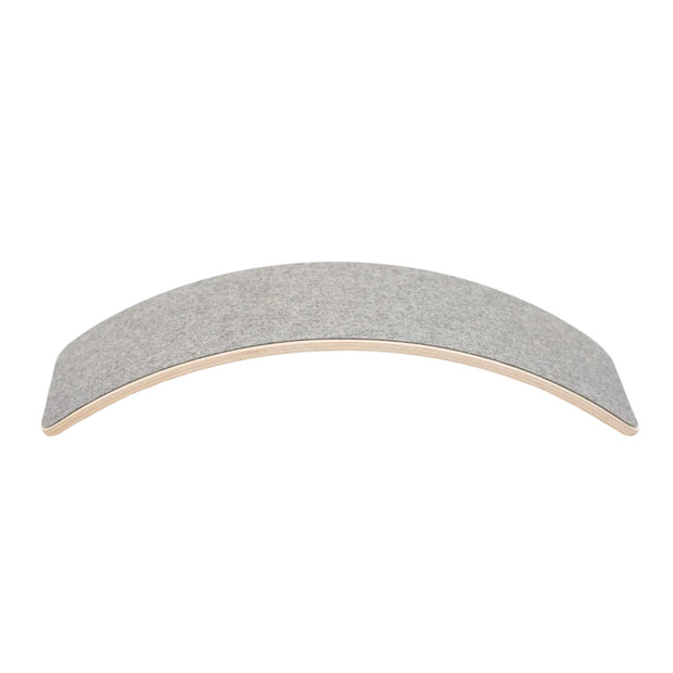 Houten balanceboard met grijs vilt