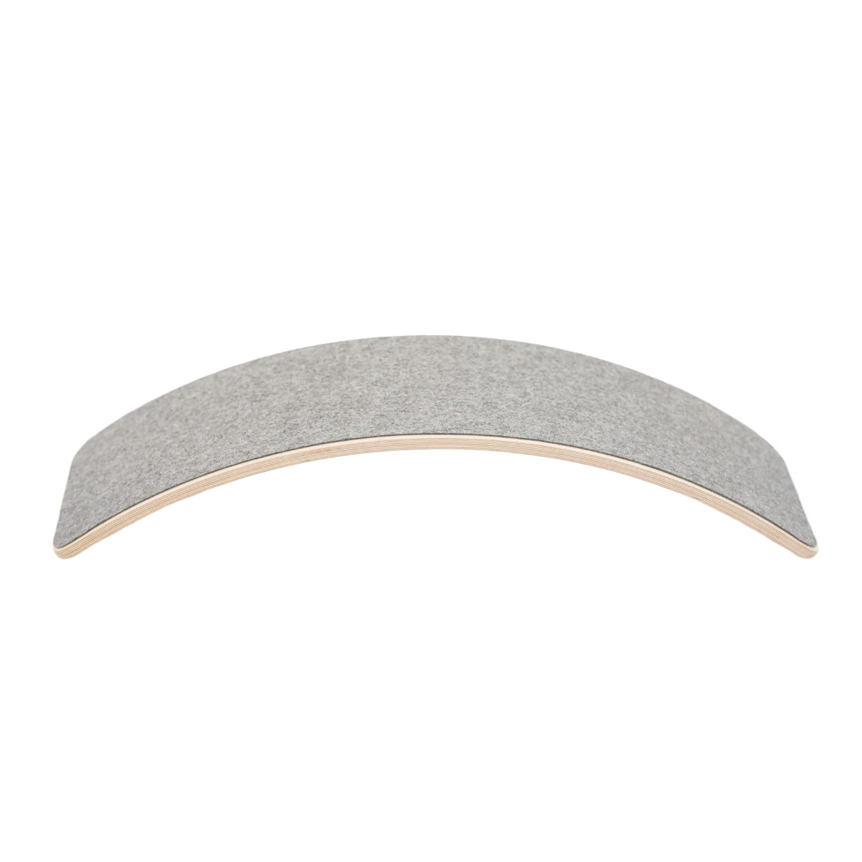 Houten balanceboard met grijs vilt