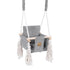 MeowBaby Indoor Baby Schommel grijs met zachte corduroy zitting en veiligheidsgordel