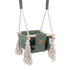 MeowBaby Indoor Baby Schommel groen met zachte corduroy zitting en veiligheidsgordel