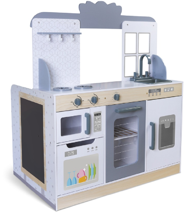 Gerardo’s Toys Houten 2in1 Diner met keuken en restaurant speelset van natuurlijk hout