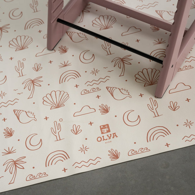 Eetmat antislip & waterproof - Palm beach terra