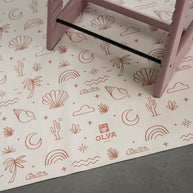 Kids Mealtime Floor Mat, Non-Slip & Waterproof - Palm Beach Terra