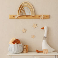 Cut It Now Magische Spiegel Kinderkamer regenboog aan houten muurhaak in kinderkamer