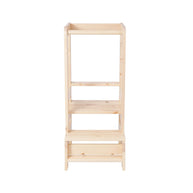 MeowBaby Houten Learning Tower keukenhulp met verstelbaar platform van grenenhout