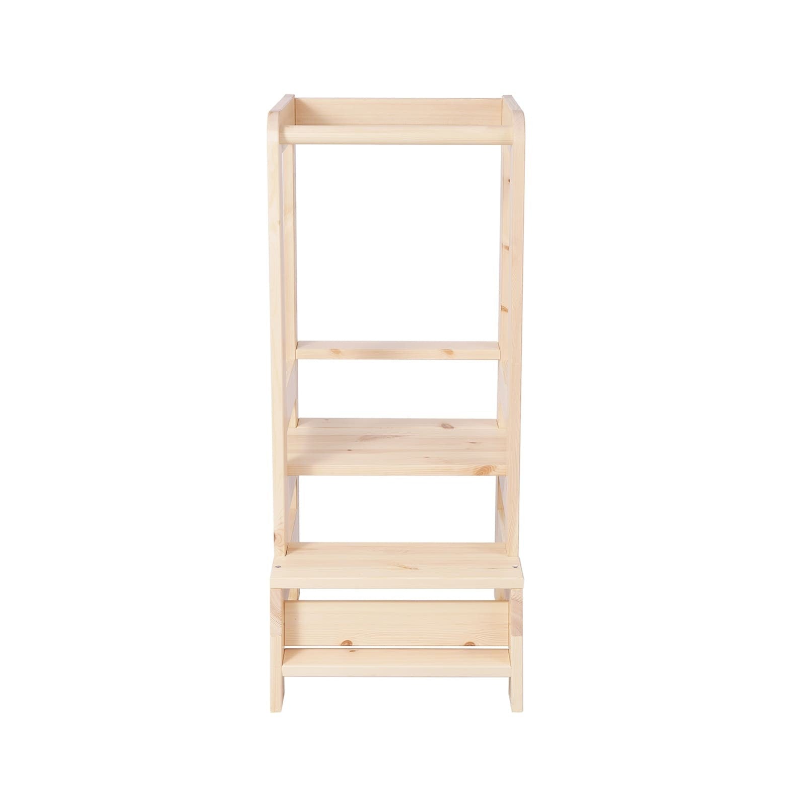MeowBaby Houten Learning Tower keukenhulp met verstelbaar platform van grenenhout