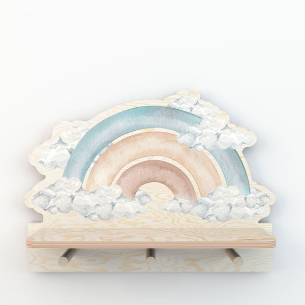 Mini Wall Shelf - Blue Rainbow