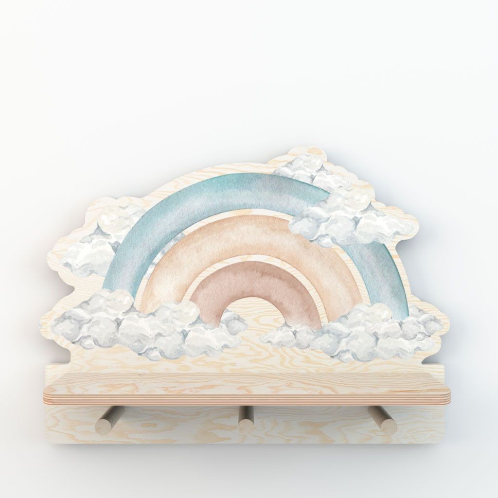 Mini Wall Shelf - Blue Rainbow
