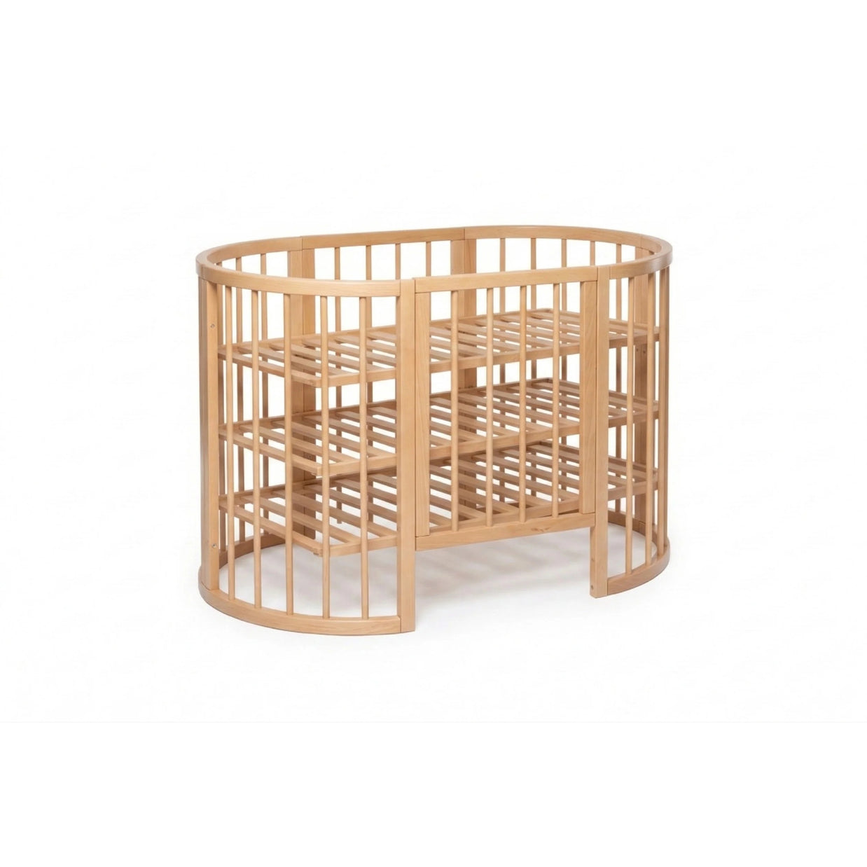 Ledikant OLIN Rond met matras - Naturel