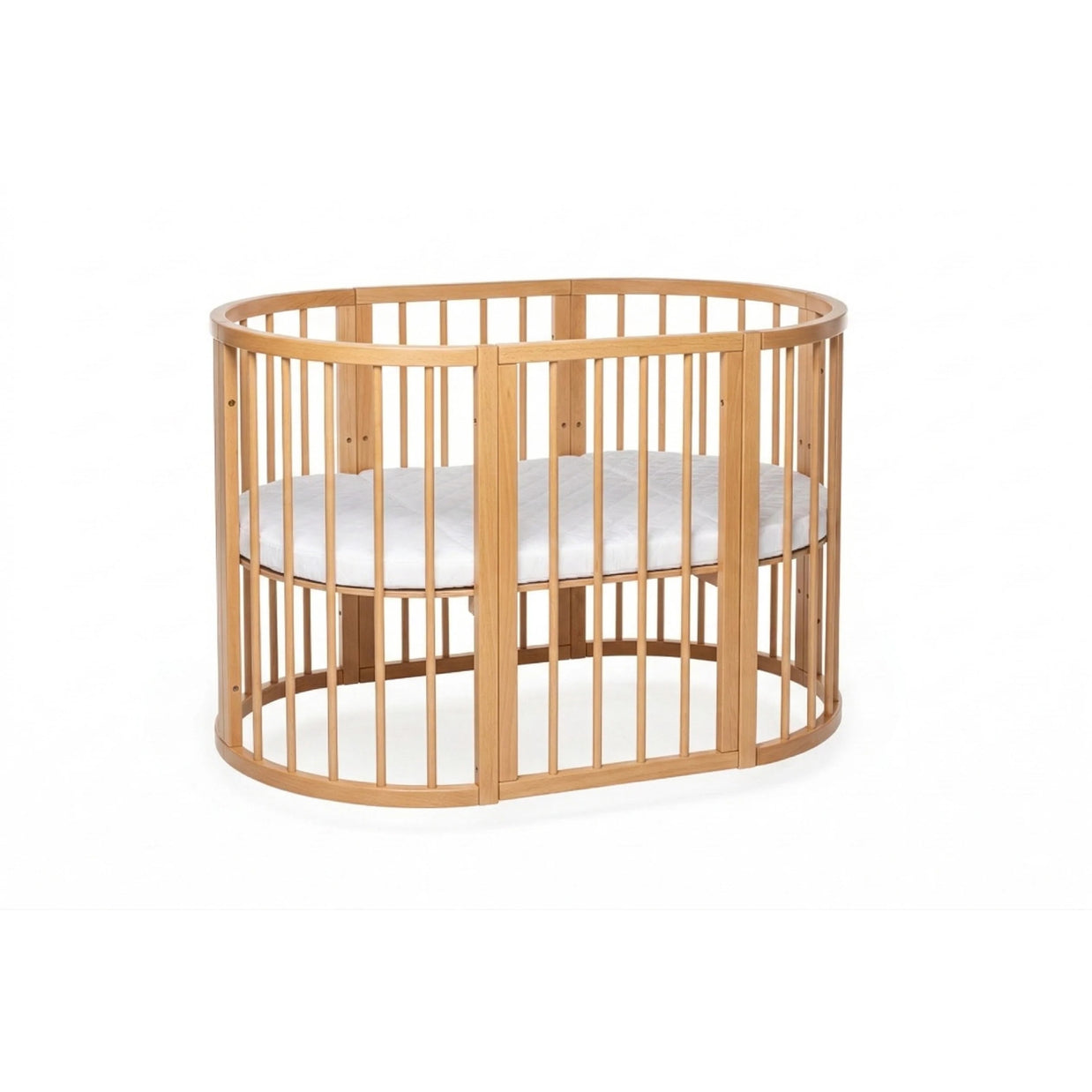 Ledikant OLIN Rond met matras - Naturel