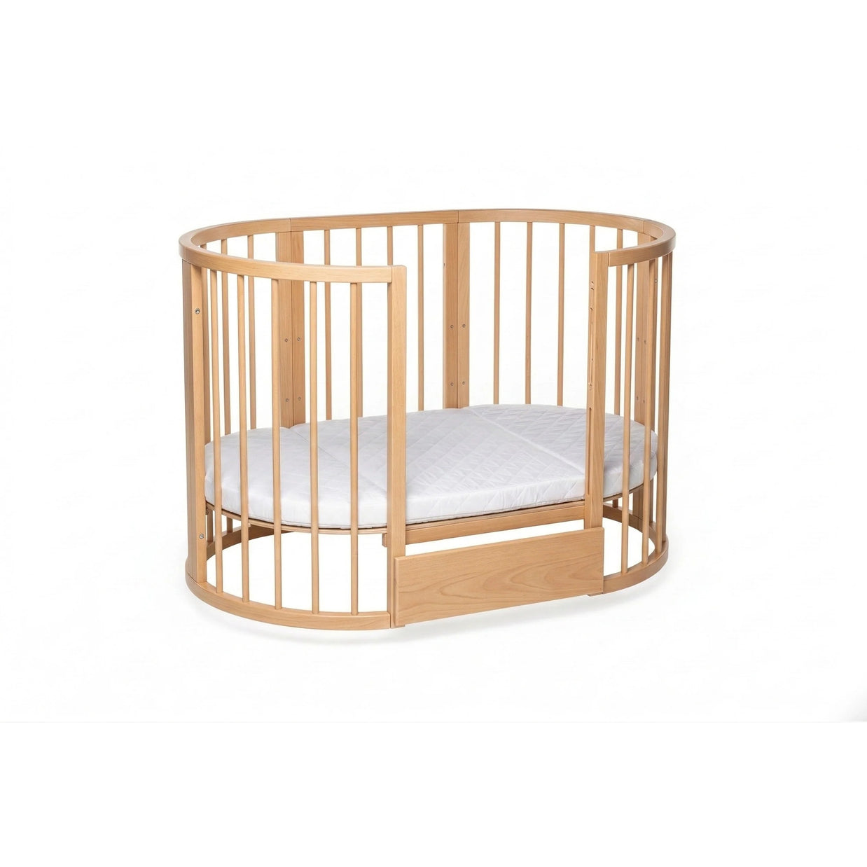Ledikant OLIN Rond met matras - Naturel