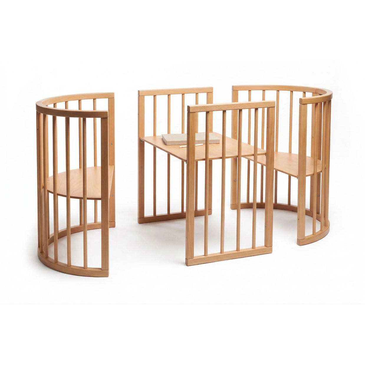 Ledikant OLIN Rond met matras - Naturel
