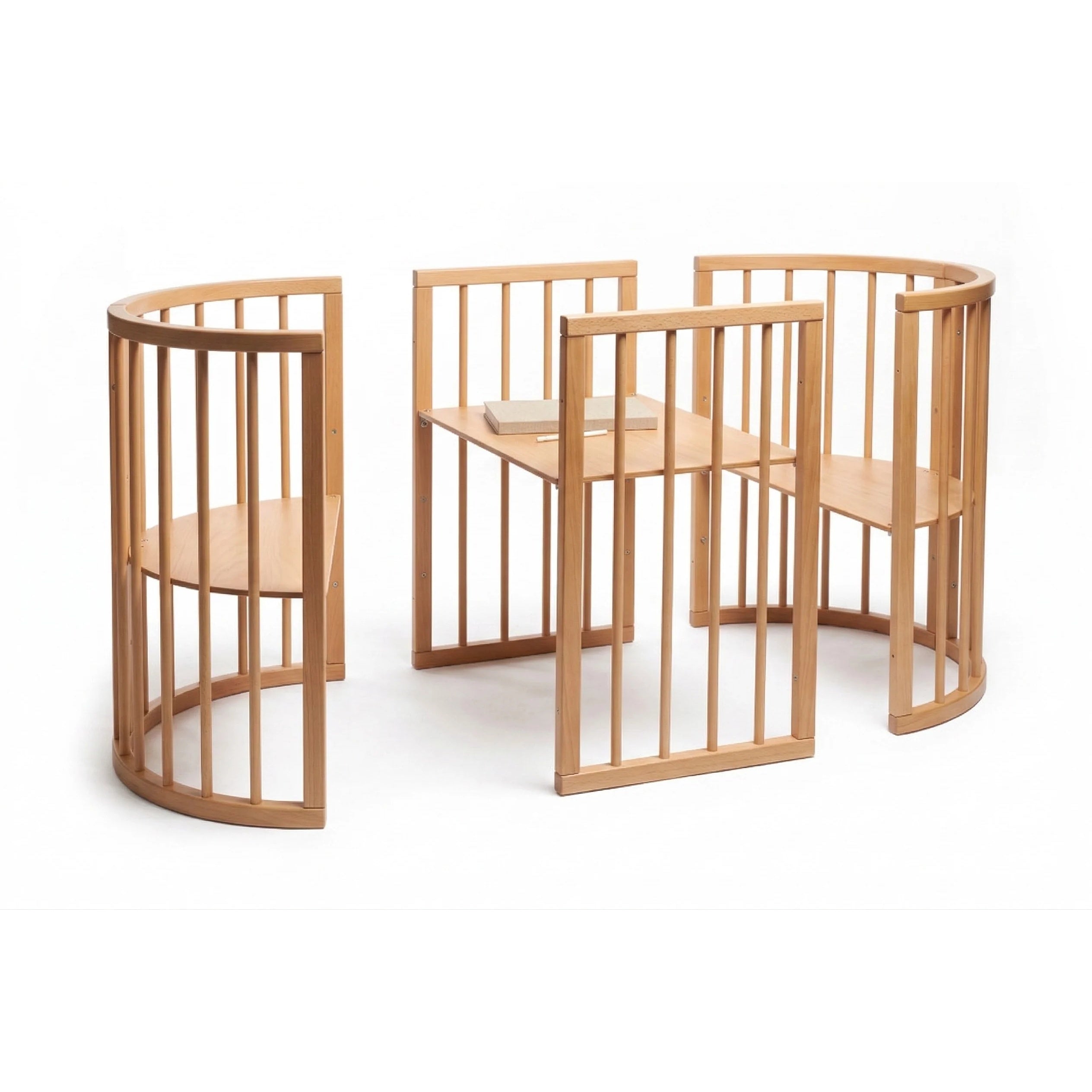 Ledikant OLIN Rond met matras - Naturel