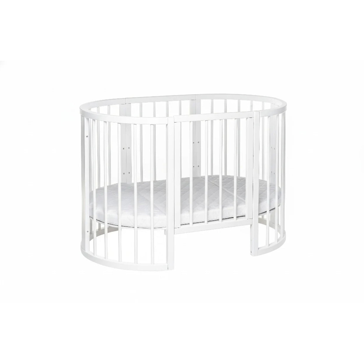 Ledikant OLIN Rond met matras - Wit