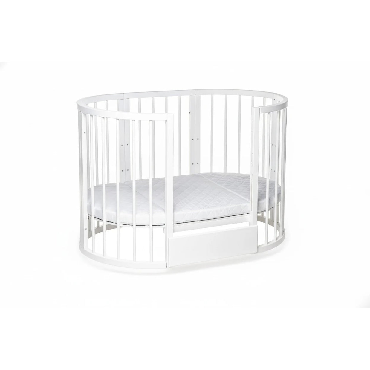 Ledikant OLIN Rond met matras - Wit