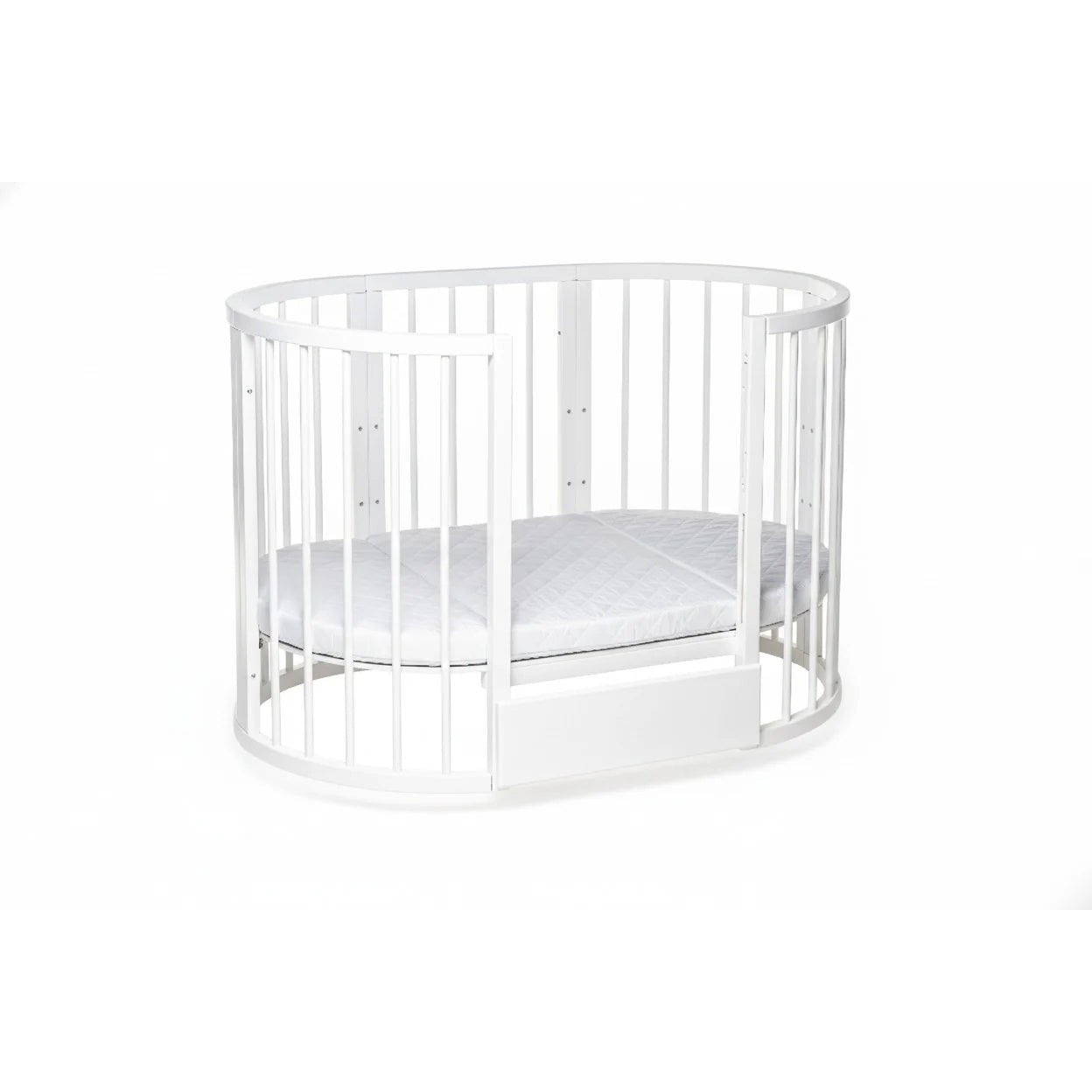 Ledikant OLIN Rond met matras - Wit