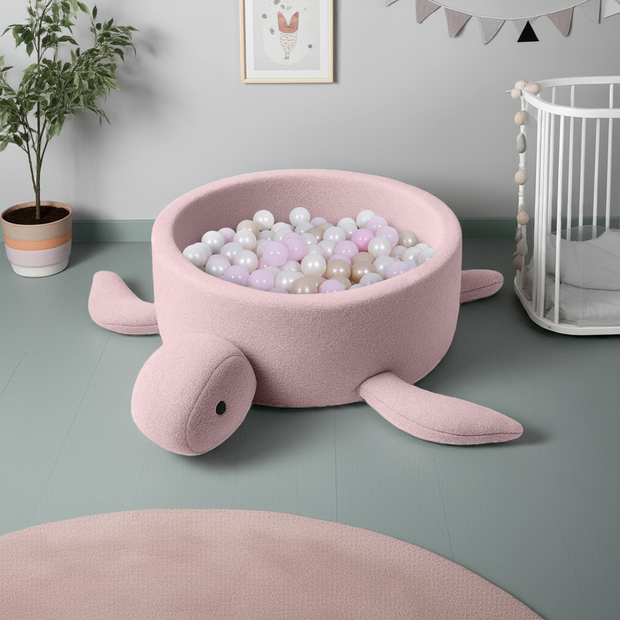 MeowBaby Ballenbak Schildpad Bouclé - Roze