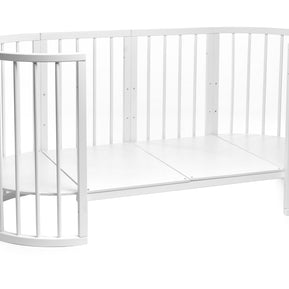 Wit rond babybed OLIN als langwerpige bank zonder matras