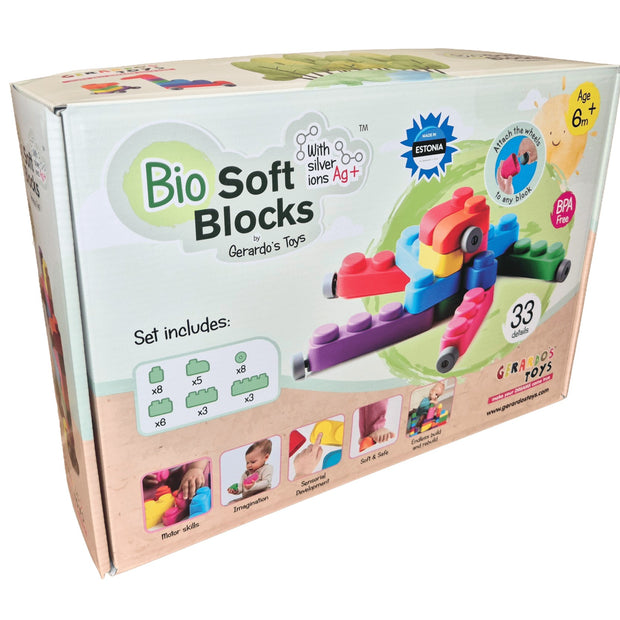 Soft Blocks Set With Wheels -33 pcs