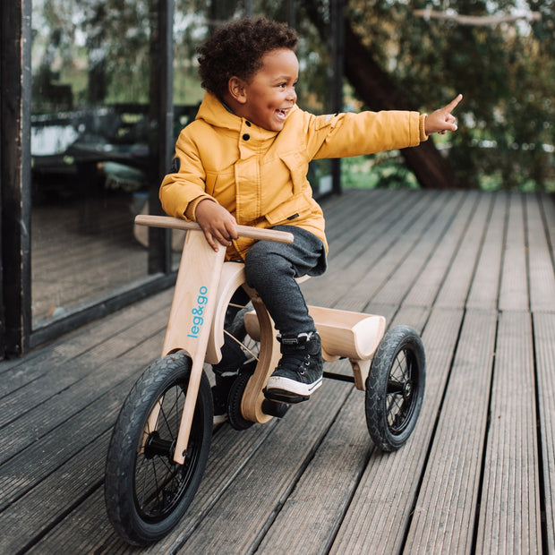 Driewieler toevoeging voor houten loopfiets 3in1