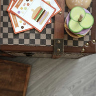 Wooden Burger Restaurant Puzzle for Children, 15 pcs