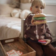 Wooden Burger Restaurant Puzzle for Children, 15 pcs