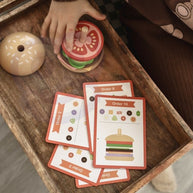 Wooden Burger Restaurant Puzzle for Children, 15 pcs