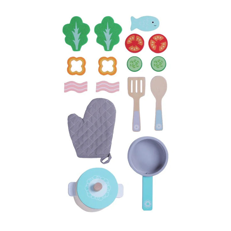 Houten speelkeuken set