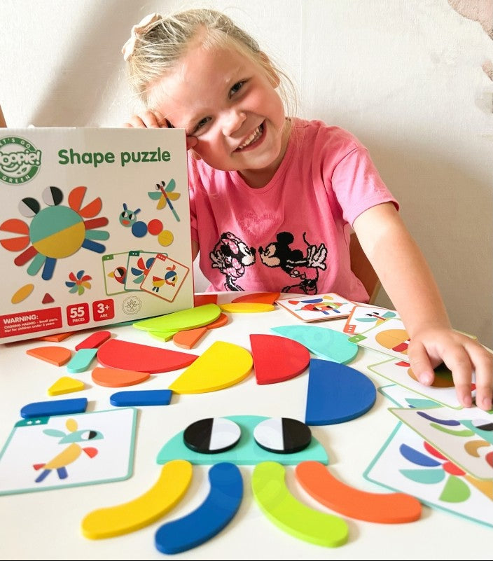 Wooden Montessori shape Puzzle