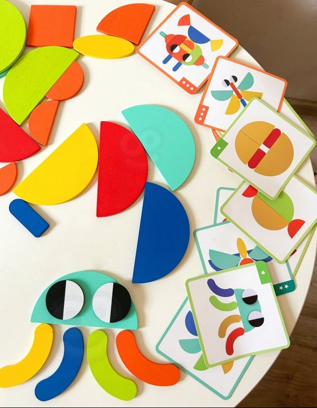 Wooden Montessori shape Puzzle